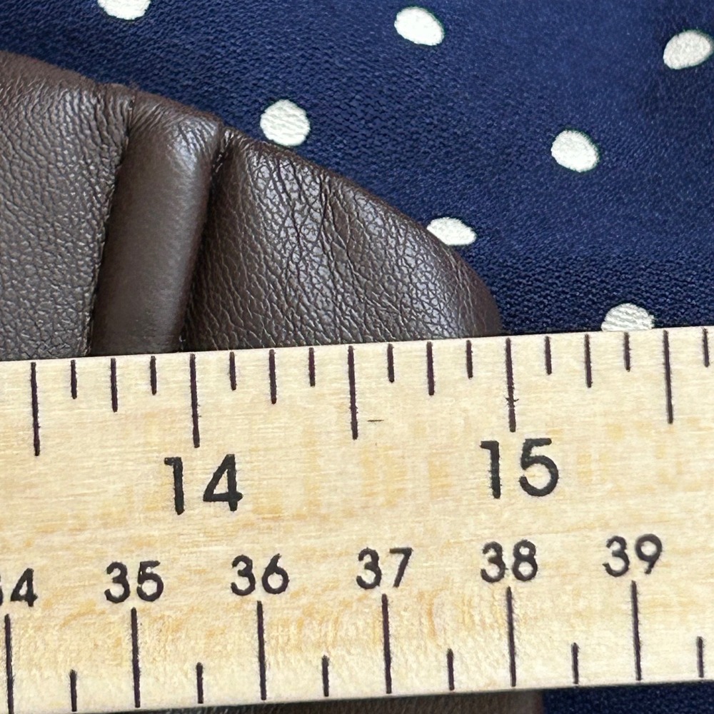ASTR The Label Mini Dress S Brown Faux Leather Strapless Edgy Chic Night Out - Picture 9 of 11
